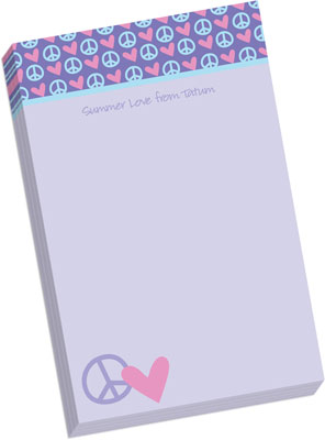 Notepads by iDesign - Hearts & Peace (Normal by iDesign - Camp)