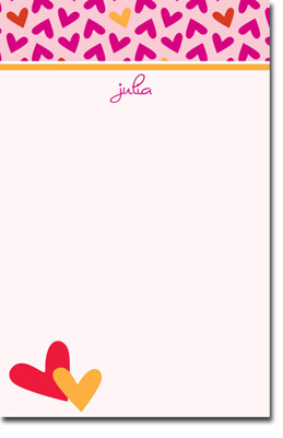 Notepads by iDesign - Hot Pink Hearts (Normal)