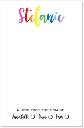 Mom Note Pads by iDesign - Multi Color Script