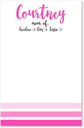 Mom Note Pads by iDesign - Pink Stripes