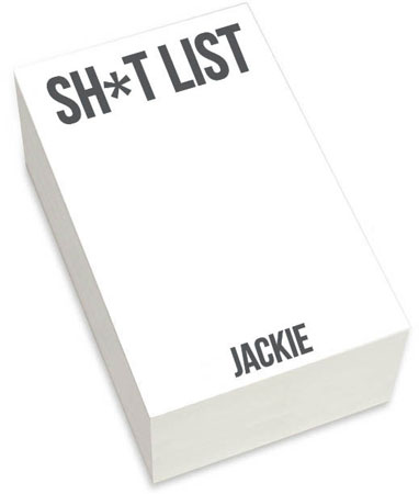 Notepads by iDesign - Sh*t List (Chunky)