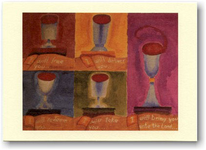 Indelible Ink Passover Card - The Five Cups