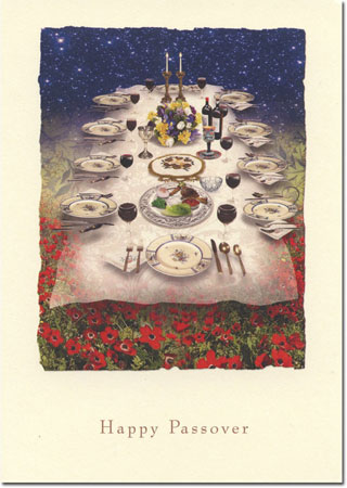 Indelible Ink Passover Card - The Heavenly Seder Table