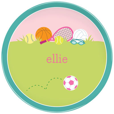 Boatman Geller - Personalized Melamine Plates (Sports Girl) Boatman Geller - Personalized Melamine Plates (Sports Girl)