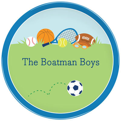 Boatman Geller - Personalized Melamine Plates (Sports Boy)