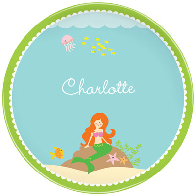 Boatman Geller - Personalized Melamine Plates (Mermaid)