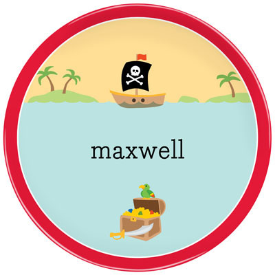 Boatman Geller - Personalized Melamine Plates (Pirate)