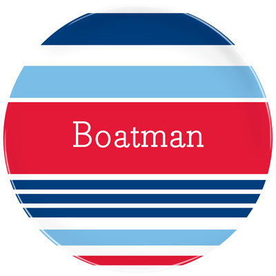 Boatman Geller - Personalized Melamine Plates (Espadrille Nautical)