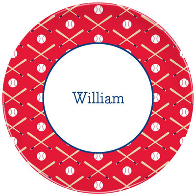 Boatman Geller - Personalized Melamine Plates (Baseball Repeat)