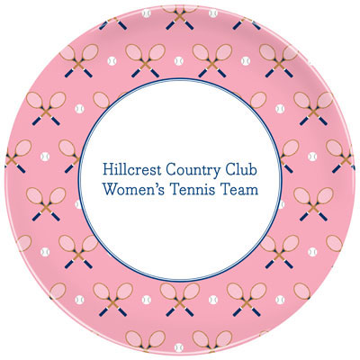 Boatman Geller - Personalized Melamine Plates (Tennis Repeat)