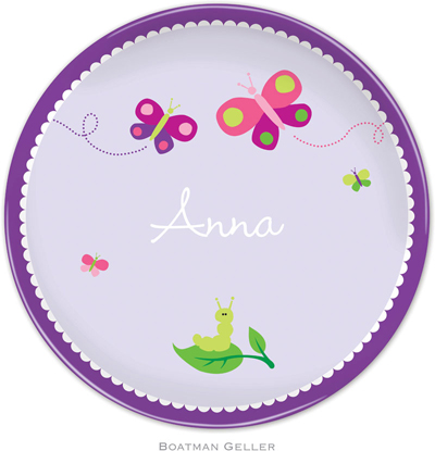 Boatman Geller - Personalized Melamine Plates (Butterfly)