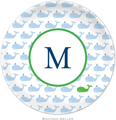 Boatman Geller - Personalized Melamine Plates (Whale Repeat)