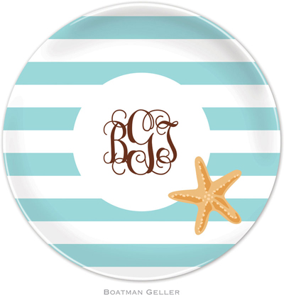 Boatman Geller - Personalized Melamine Plates (Stripe Starfish)