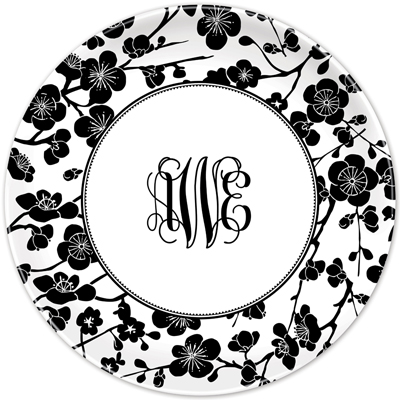 Boatman Geller - Personalized Melamine Plates (Blossom Black)