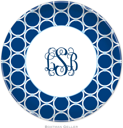 Boatman Geller - Personalized Melamine Plates (Bamboo Navy)