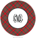 Boatman Geller - Personalized Melamine Plates (Plaid Red)