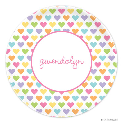 Boatman Geller - Personalized Melamine Plates (Candy Hearts)