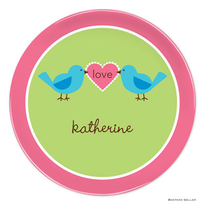 Boatman Geller - Personalized Melamine Plates (Love Birds)