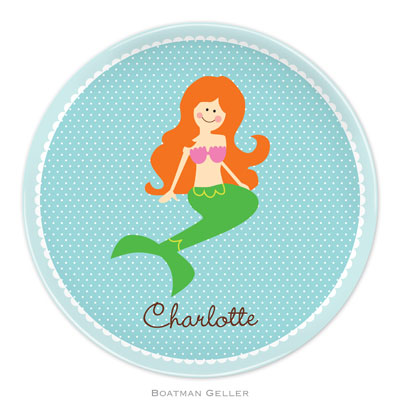 Boatman Geller - Personalized Melamine Plates (Mermaid Portrait)