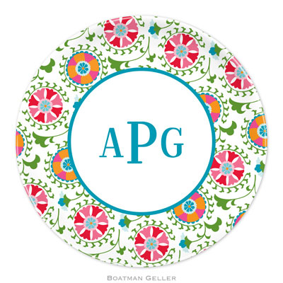 Boatman Geller - Personalized Melamine Plates (Suzani) Boatman Geller - Personalized Melamine Plates (Suzani)