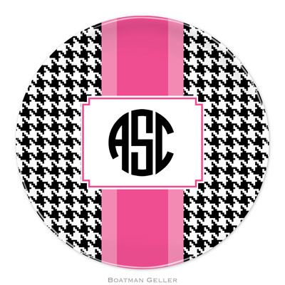Boatman Geller - Personalized Melamine Plates (Alex Houndstooth Black) Boatman Geller - Personalized Melamine Plates (Alex Houndstooth Black)