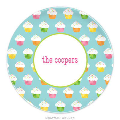 Boatman Geller - Personalized Melamine Plates (Rainbow Cupcakes) Boatman Geller - Personalized Melamine Plates (Rainbow Cupcakes)