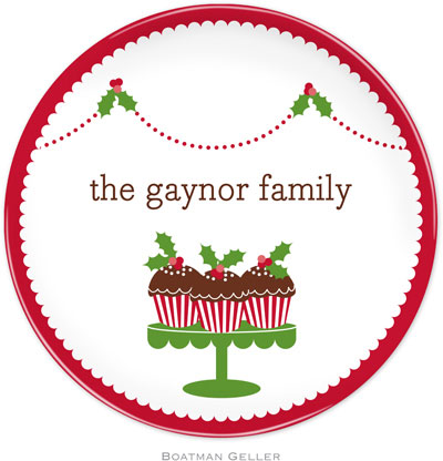Boatman Geller - Personalized Melamine Plates (Holly Cupcakes) Boatman Geller - Personalized Melamine Plates (Holly Cupcakes)