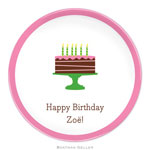 Boatman Geller - Personalized Melamine Plates (Birthday Cake Pink)