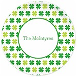 Boatman Geller - Personalized Melamine Plates (Shamrocks - St. Patrick's Day)