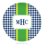 Boatman Geller - Personalized Melamine Plates (Alex Houndstooth Navy)