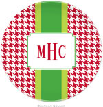 Boatman Geller - Personalized Melamine Plates (Alex Houndstooth Red)