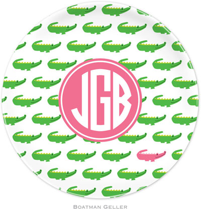 Boatman Geller - Personalized Melamine Plates (Alligator Repeat Preset)
