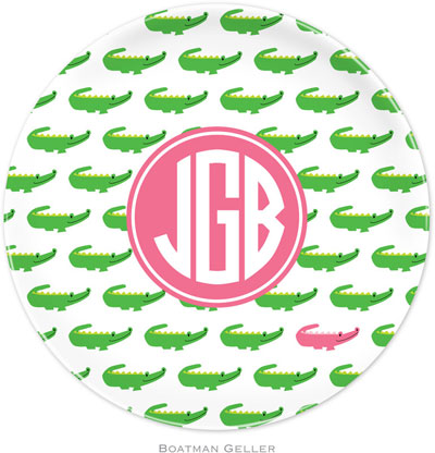 Boatman Geller - Personalized Melamine Plates (Alligator Repeat Preset) Boatman Geller - Personalized Melamine Plates (Alligator Repeat Preset)