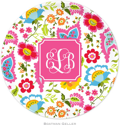 Boatman Geller - Personalized Melamine Plates (Bright Floral Preset)