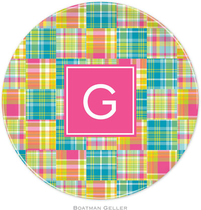 Boatman Geller - Personalized Melamine Plates (Madras Patch Bright Preset)