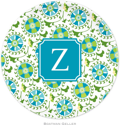 Boatman Geller - Personalized Melamine Plates (Suzani Teal Preset)