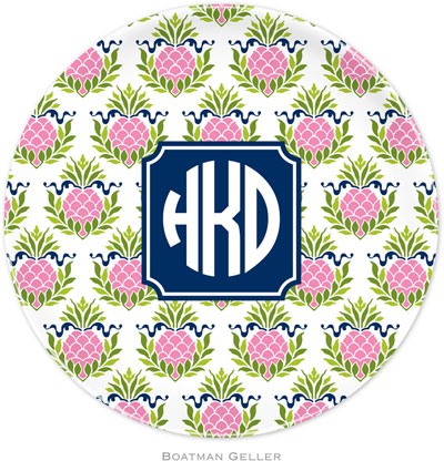 Boatman Geller - Personalized Melamine Plates (Pineapple Repeat Pink Preset) Boatman Geller - Personalized Melamine Plates (Pineapple Repeat Pink Preset)