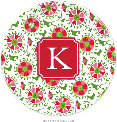 Boatman Geller - Personalized Melamine Plates (Suzani Holiday Preset - Holiday)