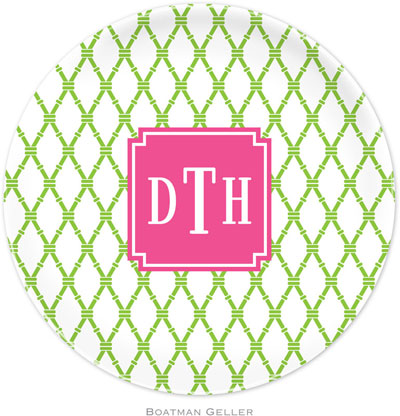 Boatman Geller - Personalized Melamine Plates (Bamboo Green & Raspberry Preset) Boatman Geller - Personalized Melamine Plates (Bamboo Green & Raspberry Preset)