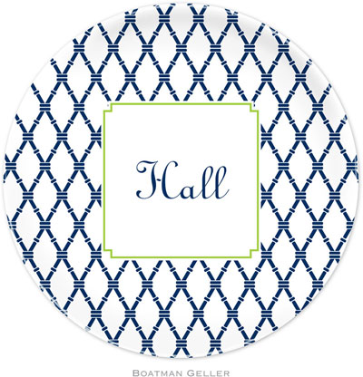 Boatman Geller - Personalized Melamine Plates (Bamboo Navy & Green) Boatman Geller - Personalized Melamine Plates (Bamboo Navy & Green)