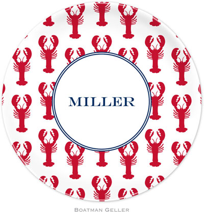 Boatman Geller - Personalized Melamine Plates (Lobsters Red) Boatman Geller - Personalized Melamine Plates (Lobsters Red)