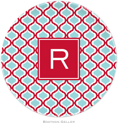 Boatman Geller - Personalized Melamine Plates (Kate Red & Teal Preset) Boatman Geller - Personalized Melamine Plates (Kate Red & Teal Preset)