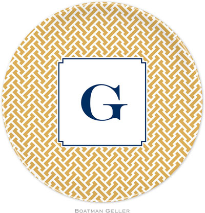 Boatman Geller - Personalized Melamine Plates (Stella Gold) Boatman Geller - Personalized Melamine Plates (Stella Gold)