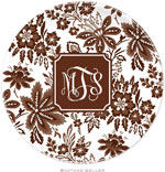 Boatman Geller - Personalized Melamine Plates (Classic Floral Brown Preset)