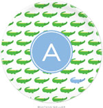 Boatman Geller - Personalized Melamine Plates (Alligator Repeat Blue Preset)