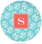 Boatman Geller - Personalized Melamine Plates (Coral Repeat Teal Preset)