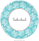 Boatman Geller - Personalized Melamine Plates (Coral Repeat Teal)