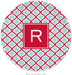 Boatman Geller - Personalized Melamine Plates (Kate Red & Teal Preset)