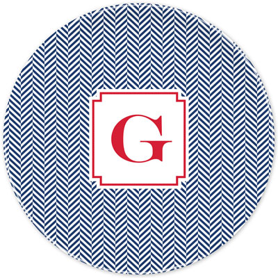 Boatman Geller - Create-Your-Own Melamine Plates (Herringbone)