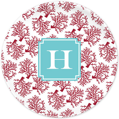 Boatman Geller - Create-Your-Own Melamine Plates (Coral)